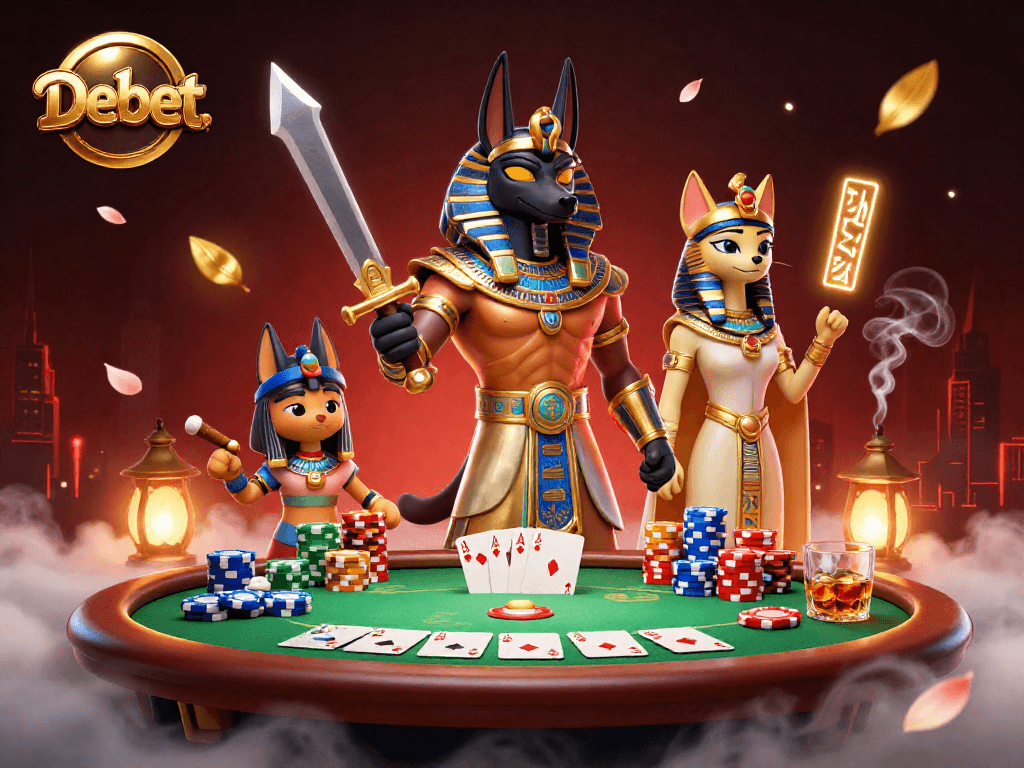 Spin the reels at Debet. and enjoy poker thrills with ancient warriors and vibrant casino elements.
