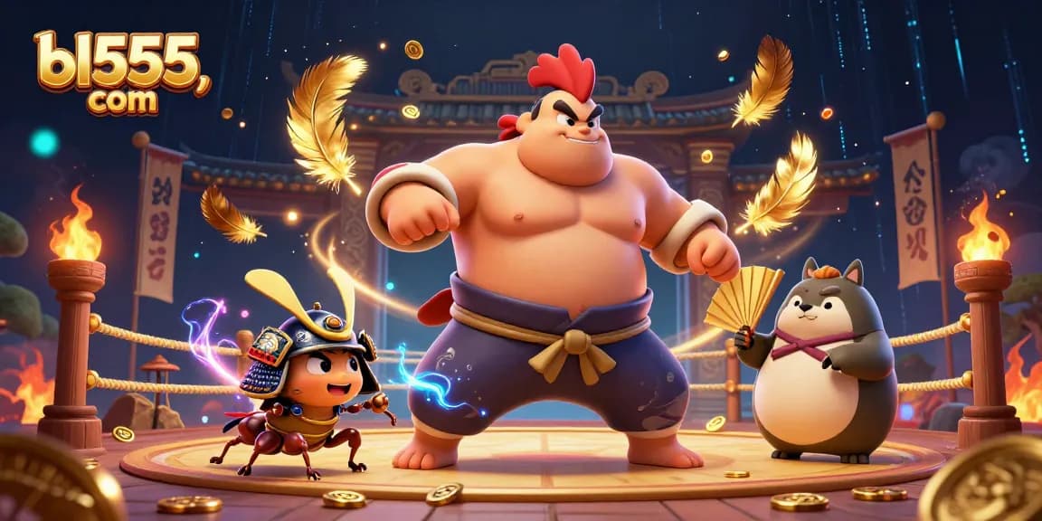 Engage with bl555,com in a vibrant and dynamic casino scene featuring exciting characters and rich game elements.