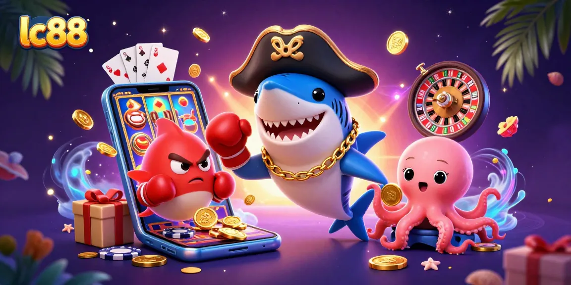 Experience thrilling gameplay at lc88 with vibrant characters and exciting slot games in a dynamic scene.