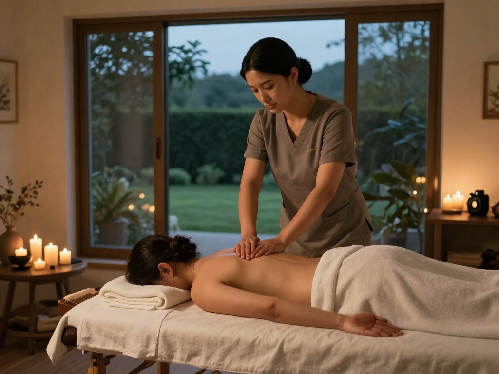 Relaxing 도봉구출장안마 session at home with a professional therapist