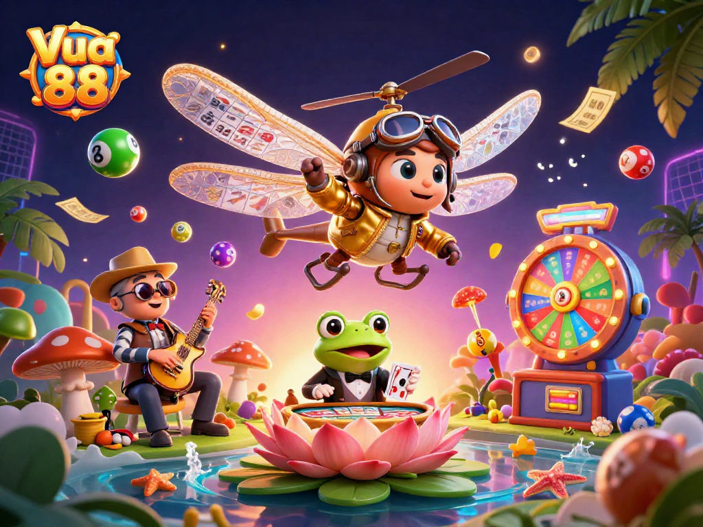 Experience thrilling gameplay at Vua 88 with vibrant lottery balls and engaging croupiers
