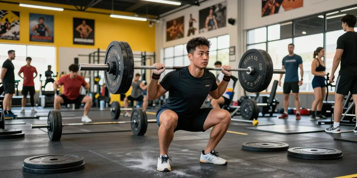 Prime Pharma Steroiden showcased in dynamic fitness setting with athlete performing powerlifting squat.