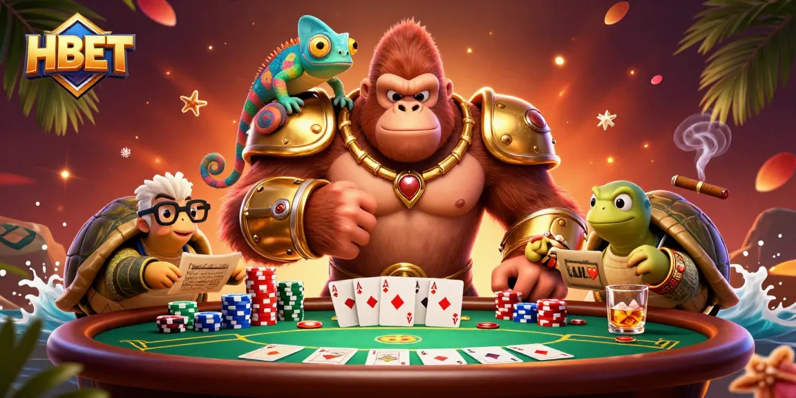 Experience thrilling action at HBET with a powerful gorilla king and gaming excitement.