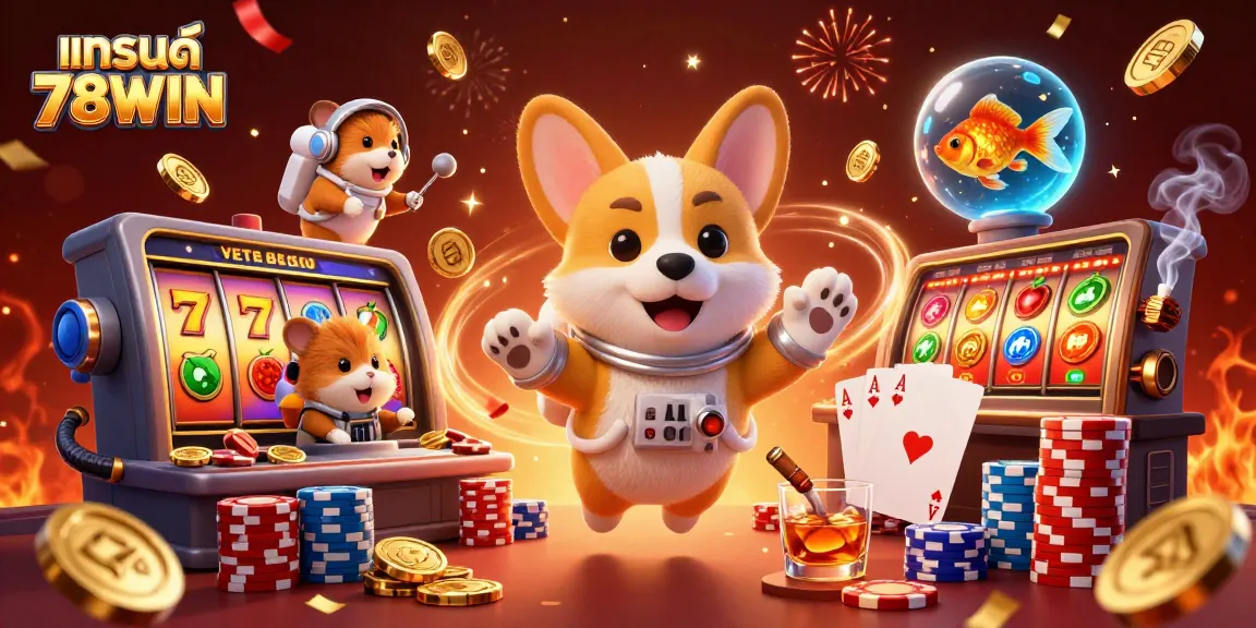 Engage with the vibrant world of แบรนด์ 78WIN featuring exciting slot reels and dynamic gaming elements.