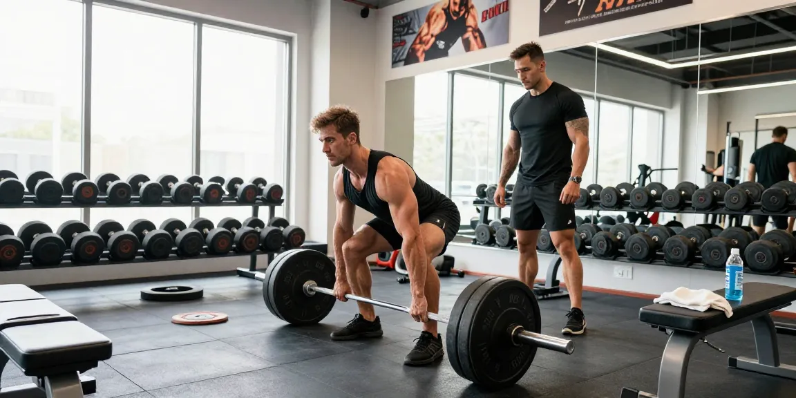 Professional bodybuilder lifting weights at the gym using Prime Pharma Steroiden for optimal performance.