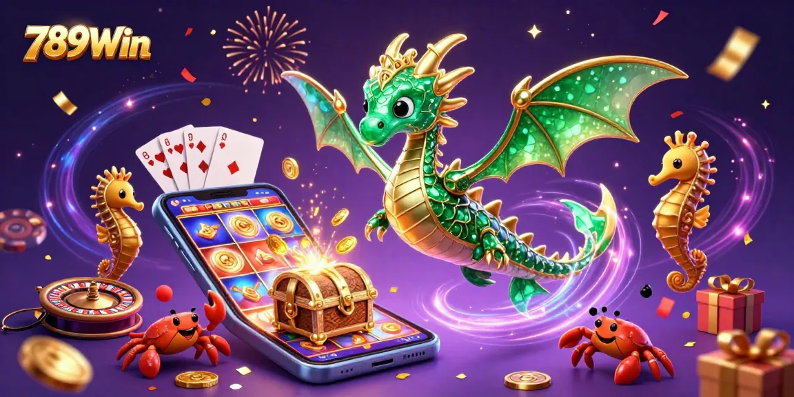 Experience thrilling gameplay at 789Win with vibrant slot games and exciting treasure visuals.