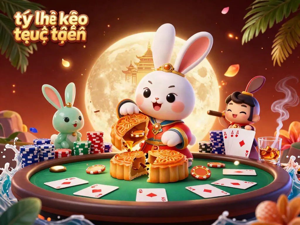 Engage with tỷ lệ kèo trực tuyến by witnessing a vibrant lunar poker scene full of excitement.