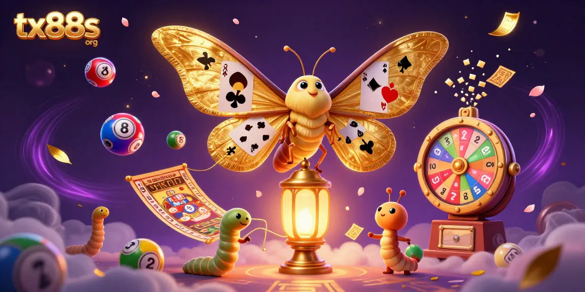 Engage with tx88s org's 3D illustration celebrating dynamic gambling elements and vibrant themes.