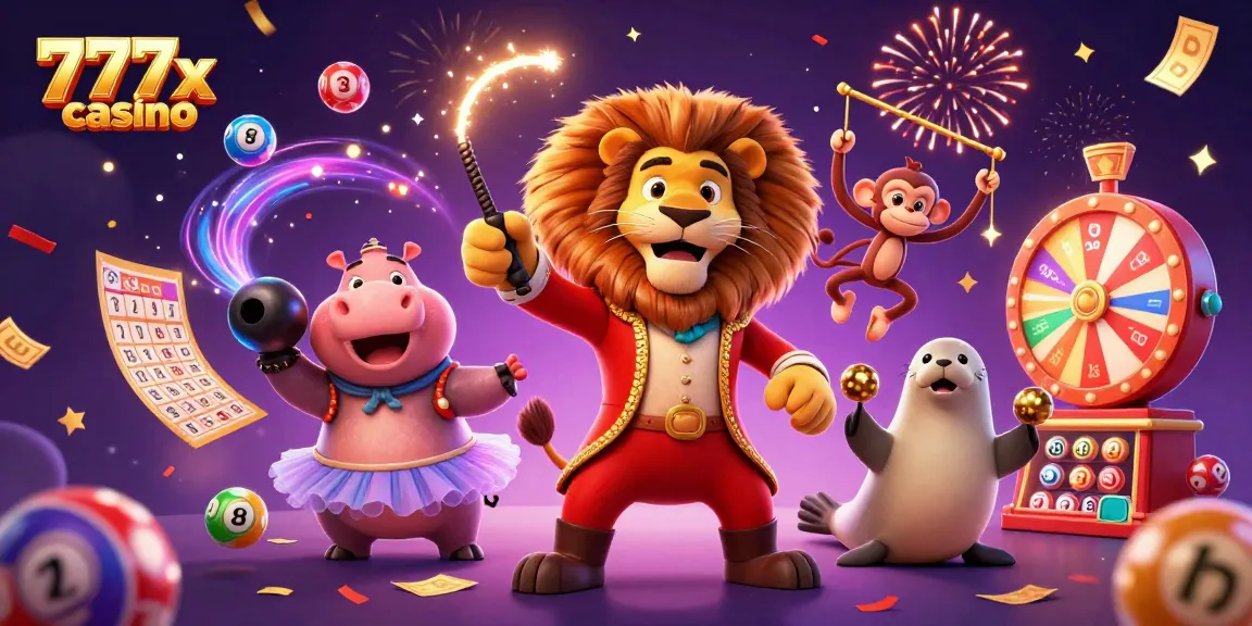 Experience the excitement of 777x casino with vibrant characters and lively game elements.