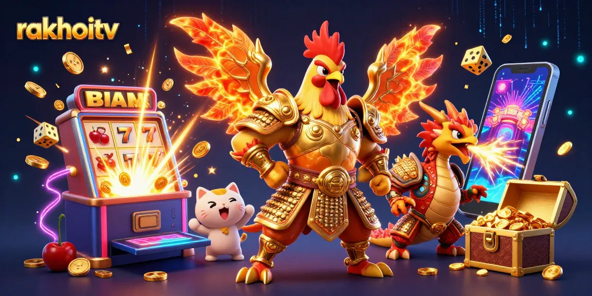 Experience the excitement of rakhoitv with dynamic gaming characters and thrilling casino visuals.