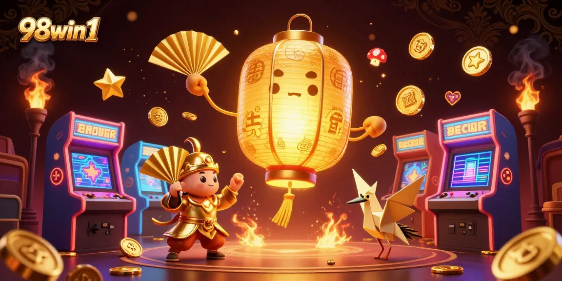 Play and win big at 98win1 casino featuring vibrant 3D characters and dynamic gaming elements.