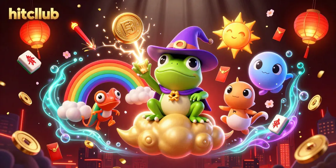 Engage with hitcllub's thrilling gaming scene, showcasing dynamic characters and golden rewards.