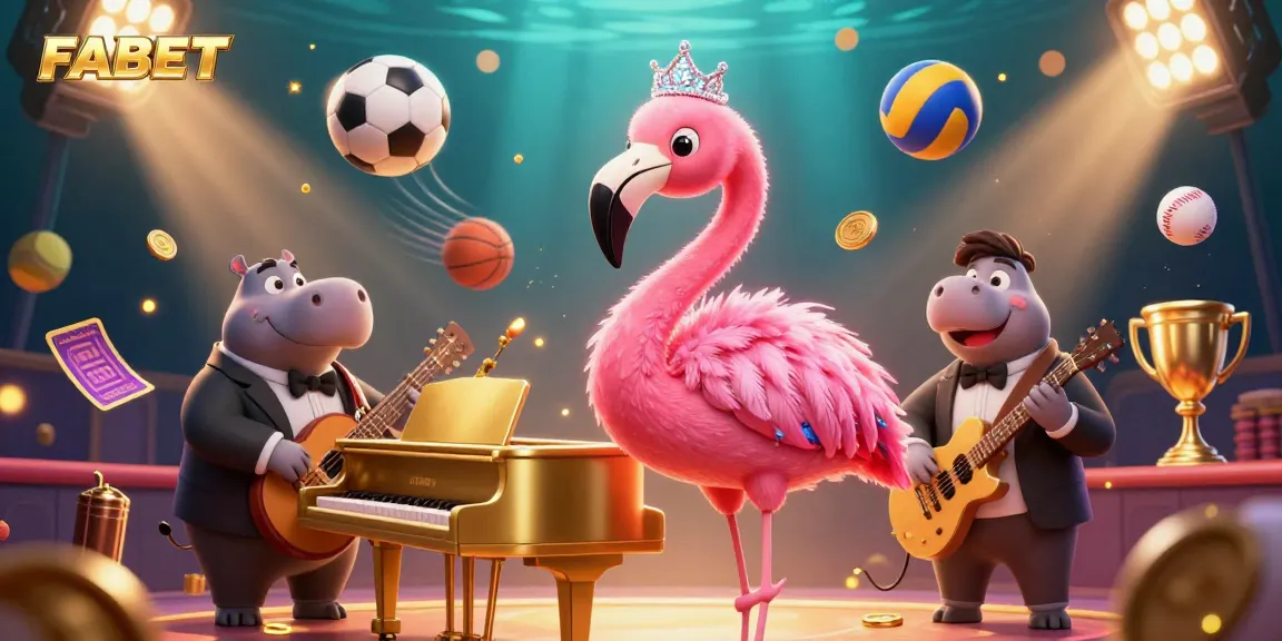 Experience thrilling moments at FABET with vibrant casino scenes featuring iconic characters.