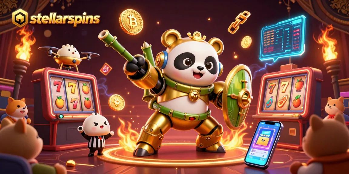 Engage in thrilling slot games at stellarspins with vibrant 3D casino illustration featuring exciting game elements.