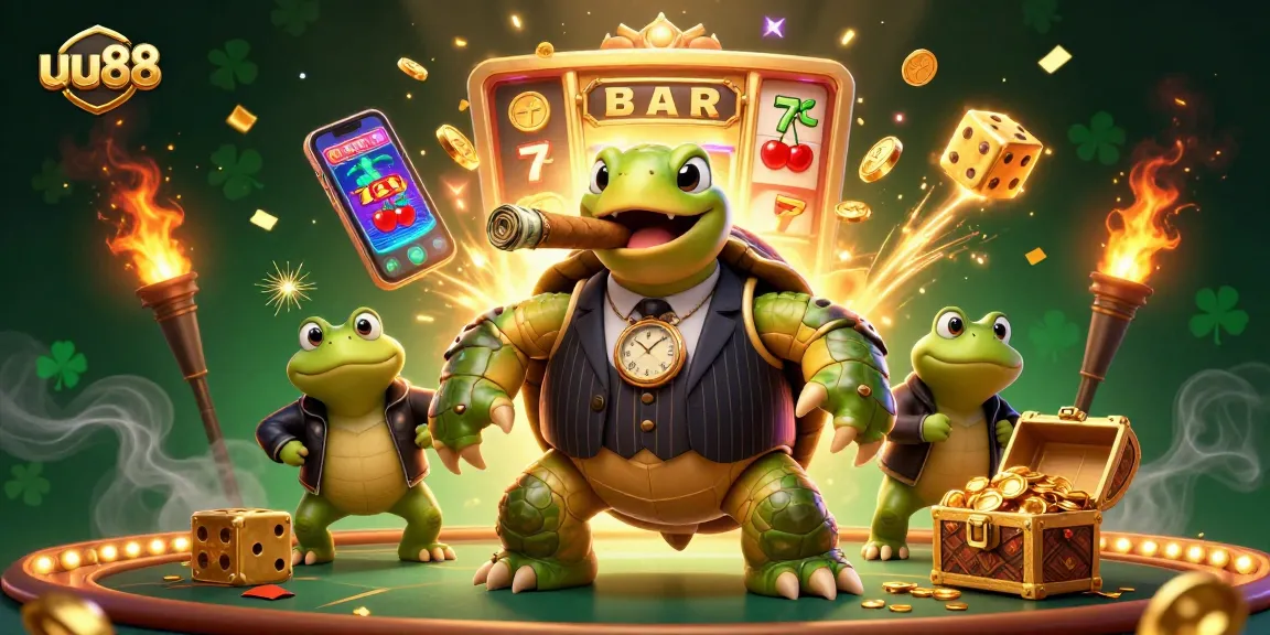 Experience the excitement with uu88 as a snapping turtle mobster joins dynamic casino fun.